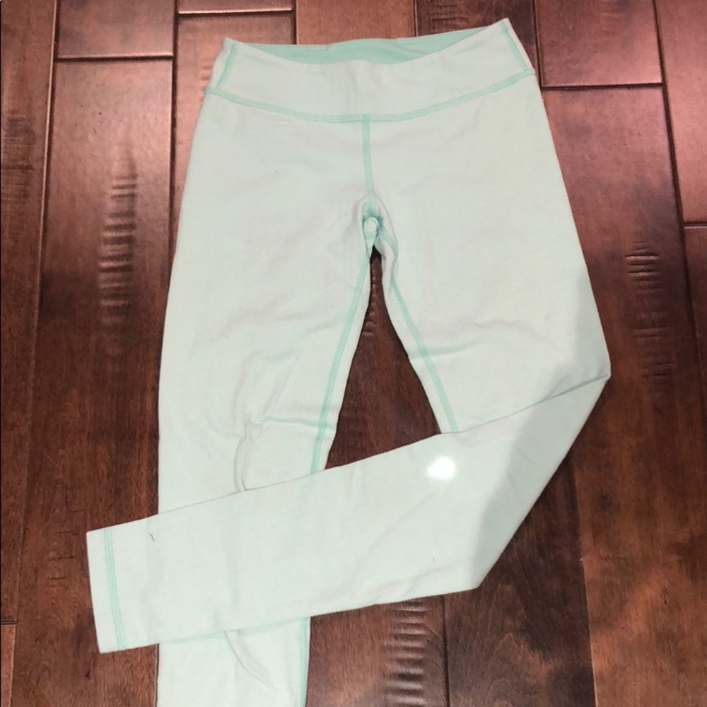 Ivivva Mint Green Herringbone Leggings